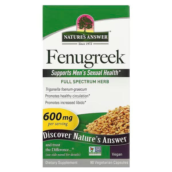 Nature's Answer Fenugreek, 600mg - 90 vcaps