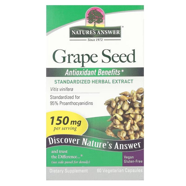 Nature's Answer Grape Seed, 150mg - 60 vcaps
