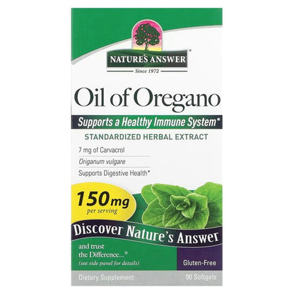 Nature's Answer Oil of Oregano, 150mg - 90 softgels