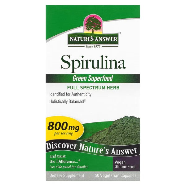 Nature's Answer Spirulina, 800mg - 90 vcaps
