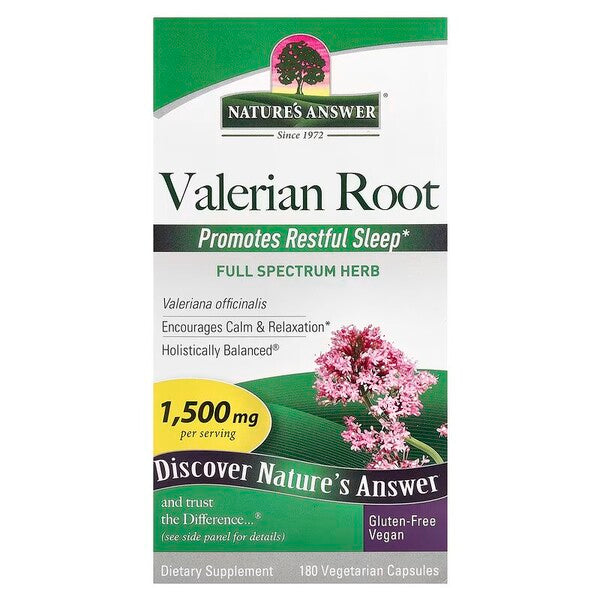 Nature's Answer Valerian Root, 1500mg - 180 vcaps