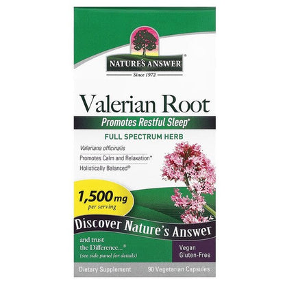 Nature's Answer Valerian Root, 1500mg - 90 vcaps
