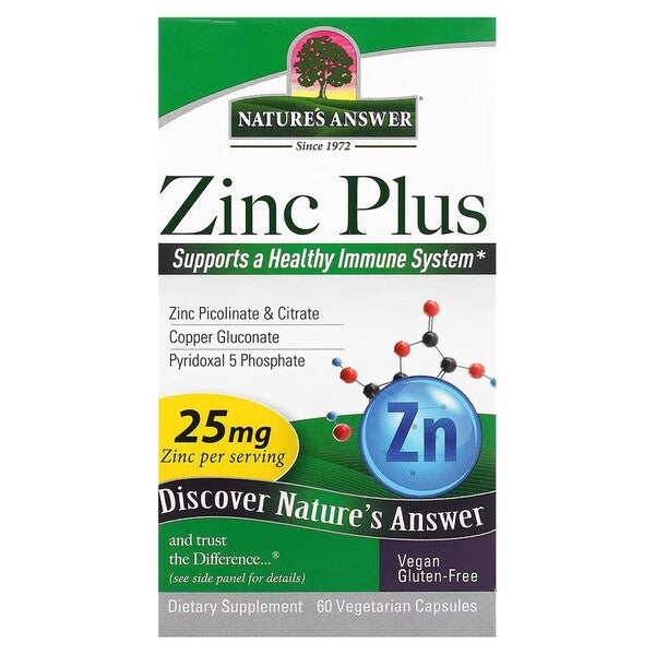 Nature's Answer Zinc Plus - 60 vcaps