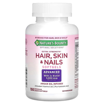 Nature's Bounty, Optimal Solutions, Extra Strength Hair, Skin & Nails, 150 Rapid Release Liquid Softgels