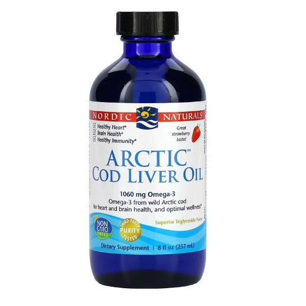 Nordic Naturals Arctic Cod Liver Oil, 1060mg Strawberry - 237 ml.