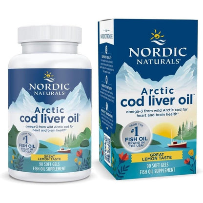 Nordic Naturals Arctic Cod Liver Oil, 750mg Lemon (EAN 768990891298) - 90 softgels