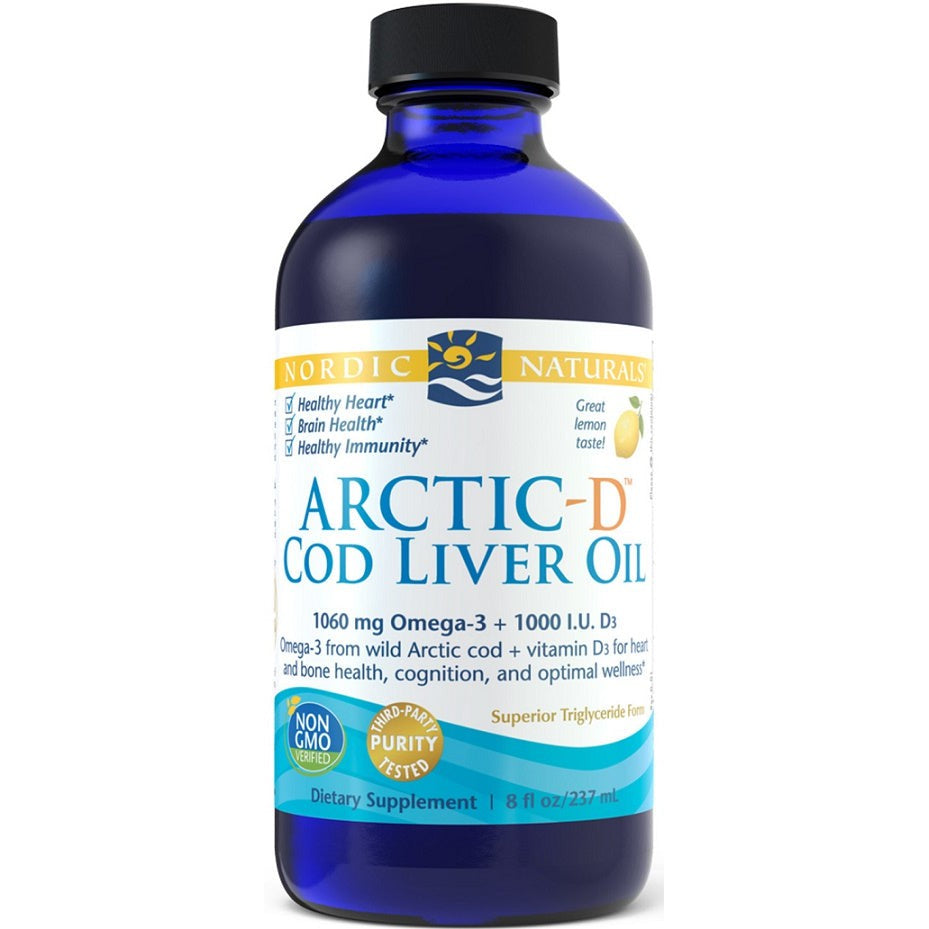 Nordic Naturals Arctic-D Cod Liver Oil, Lemon - 237 ml.