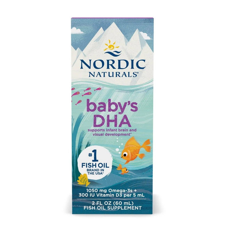 Nordic Naturals Baby's DHA Fish Oil, 1050mg Omega-3 with Vitamin D3 - 60 ml.