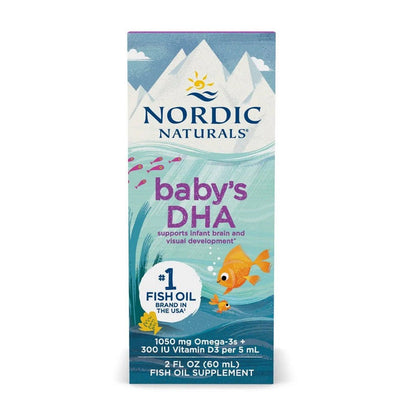 Nordic Naturals Baby's DHA Fish Oil, 1050mg Omega-3 with Vitamin D3 - 60 ml.