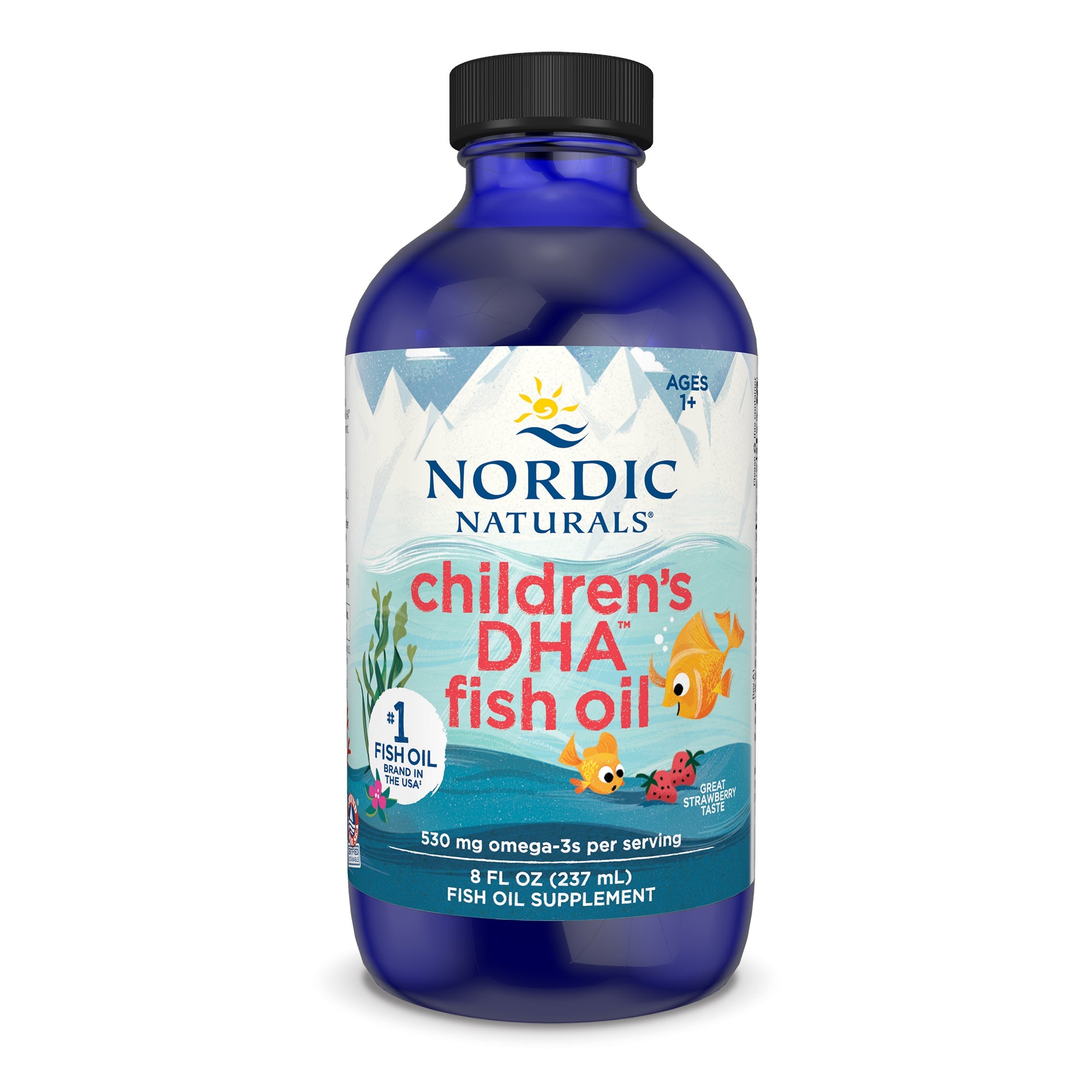 Nordic Naturals Children's DHA, 530mg Omega-3 Strawberry - 237 ml.