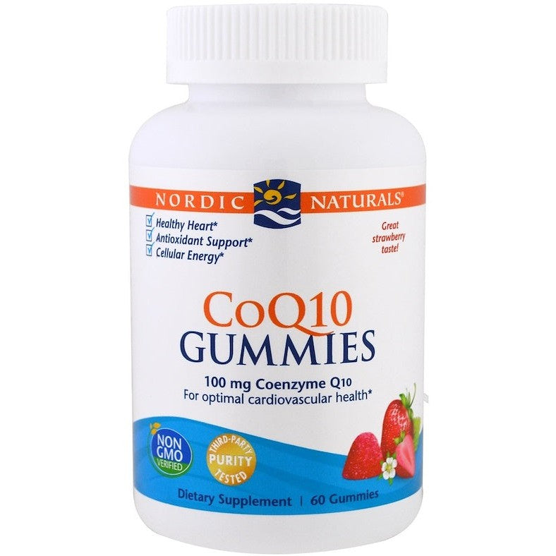 Nordic Naturals CoQ10 Gummies, 100mg Strawberry - 60 gummies