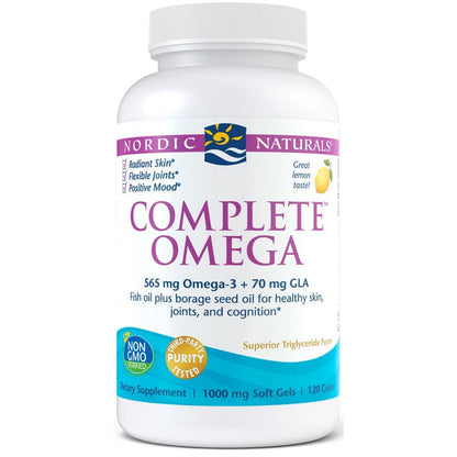 Nordic Naturals Complete Omega, 565mg Lemon - 120 softgels
