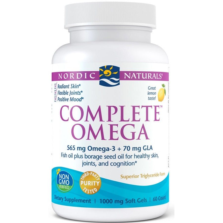 Nordic Naturals Complete Omega, 565mg Lemon - 60 softgels