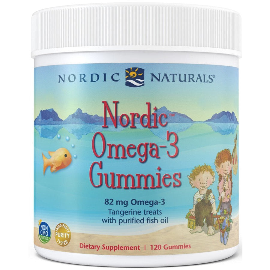 Nordic Naturals Nordic Omega-3 Gummies, 82mg Tangerine Treats - 120 gummies
