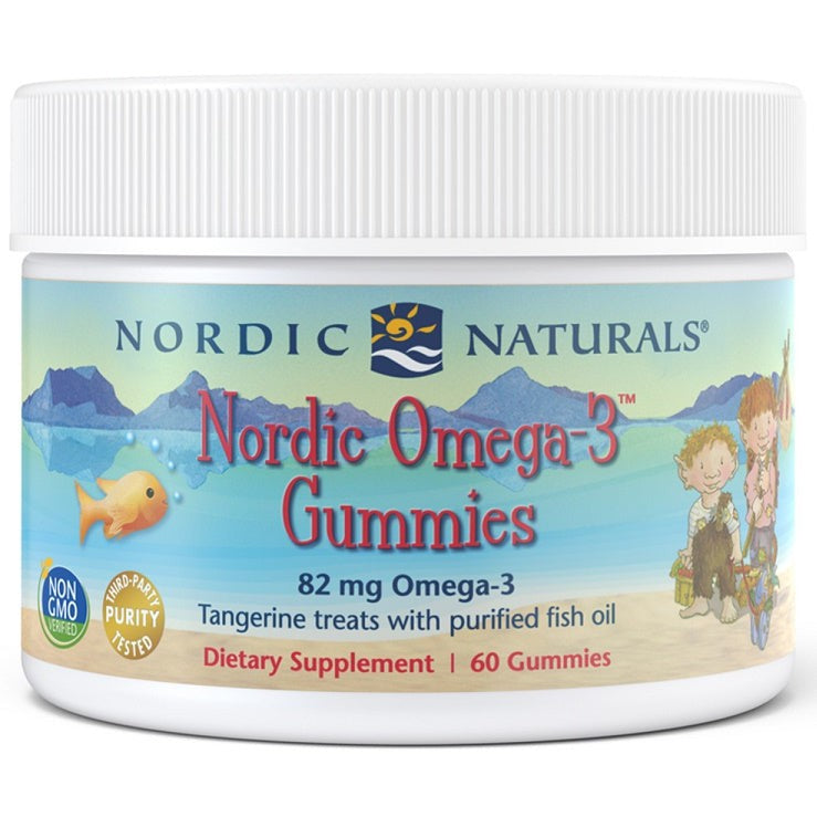 Nordic Naturals Nordic Omega-3 Gummies, 82mg Tangerine Treats - 60 gummies