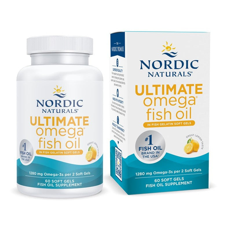 Nordic Naturals Ultimate Omega in Fish Gelatin, 1280mg Lemon (EAN 768990891250) - 60 softgels