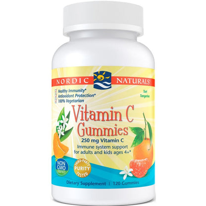 Nordic Naturals Vitamin C Gummies, 250mg Tangerine - 120 gummies