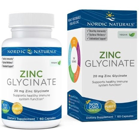 Nordic Naturals Zinc Glycinate, 20mg - 60 caps