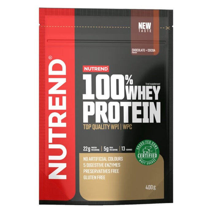 Nutrend 100% Whey Protein, Chocolate + Cocoa - 400g