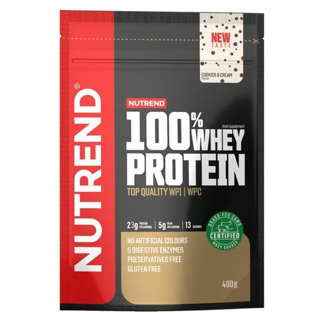 Nutrend 100% Whey Protein, Cookies & Cream - 400g