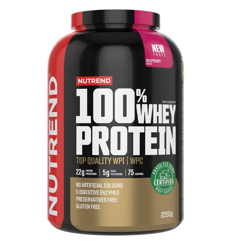 Nutrend 100% Whey Protein, Raspberry - 2250g