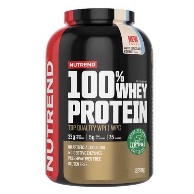 Nutrend 100% Whey Protein, White Chocolate + Coconut - 2250g