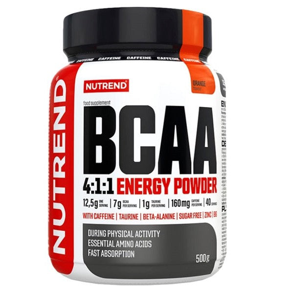 Nutrend BCAA 4:1:1 Energy Powder, Orange - 500g