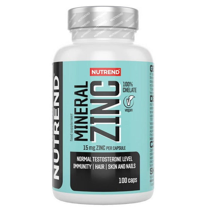 Nutrend Mineral Zinc 100% Chelate, 15mg - 100 vcaps