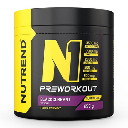 Nutrend N1 Pre-Workout, Blackcurrant - 255g