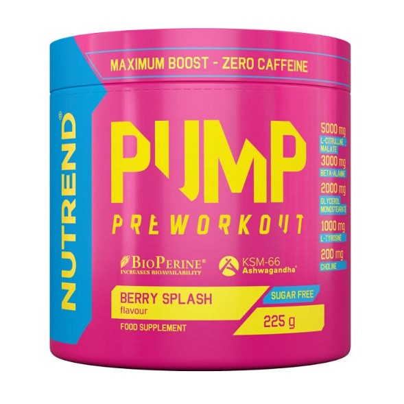 Nutrend Pump Pre-Workout, Berry Splash - 225g
