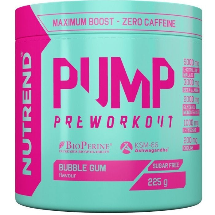 Nutrend Pump Pre-Workout, Bubble Gum - 225g