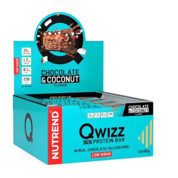 Nutrend Qwizz 35% Protein Bar, Chocolate & Coconut - 12 x 60g