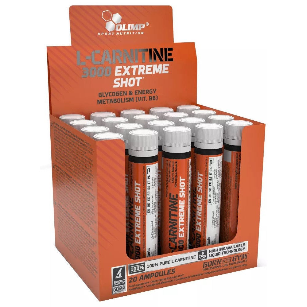 Olimp Nutrition L-Carnitine 3000 Extreme Shot, Orange - 20 x 25 ml.