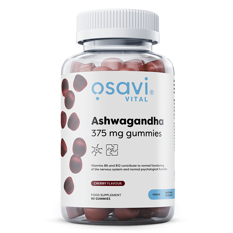 Osavi Ashwagandha 375mg Gummies, Cherry - 90 gummies