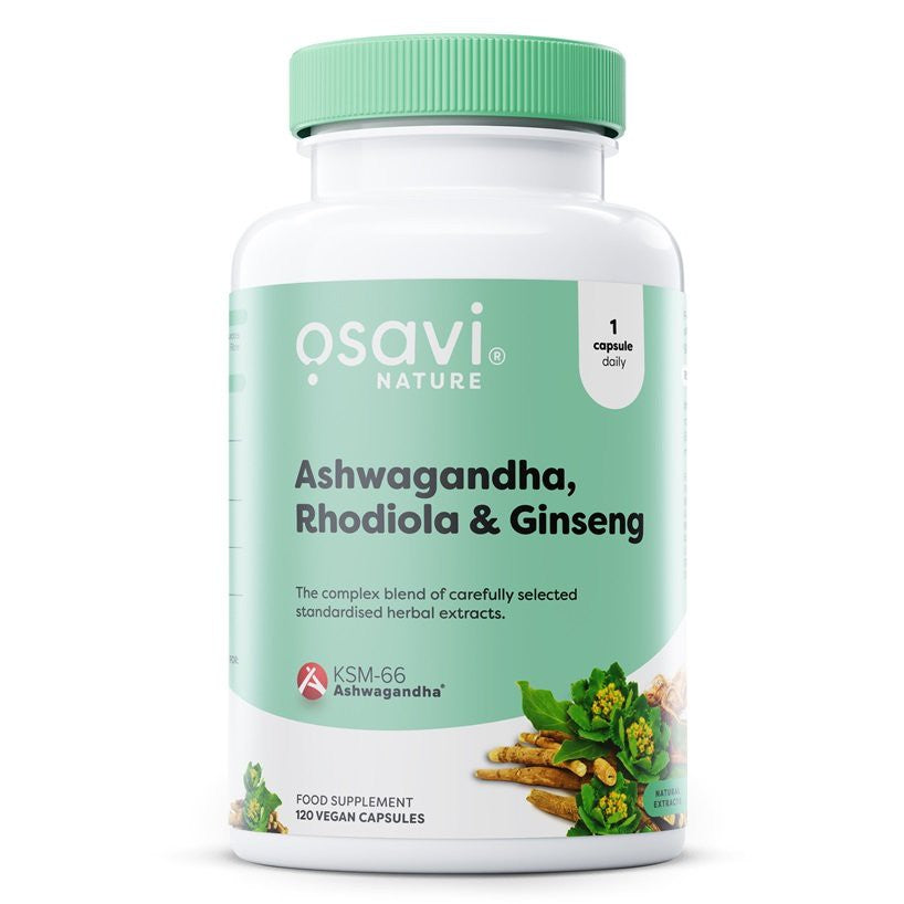 Osavi Ashwagandha + Rhodiola & Ginseng - 120 vegan capsules
