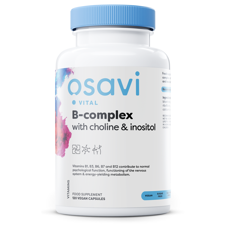 Osavi B-Complex with Choline & Inositol - 120 vegan caps