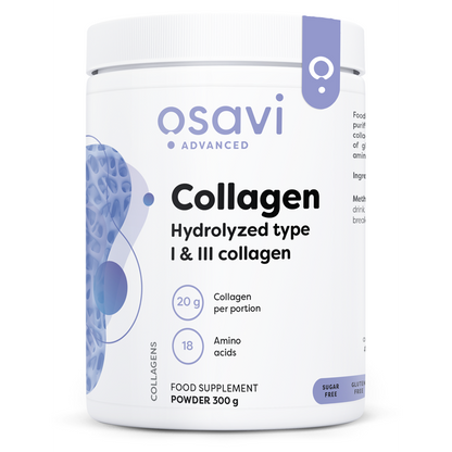 Osavi Collagen Peptides - Hydrolyzed Type 1 & 3 - 300g