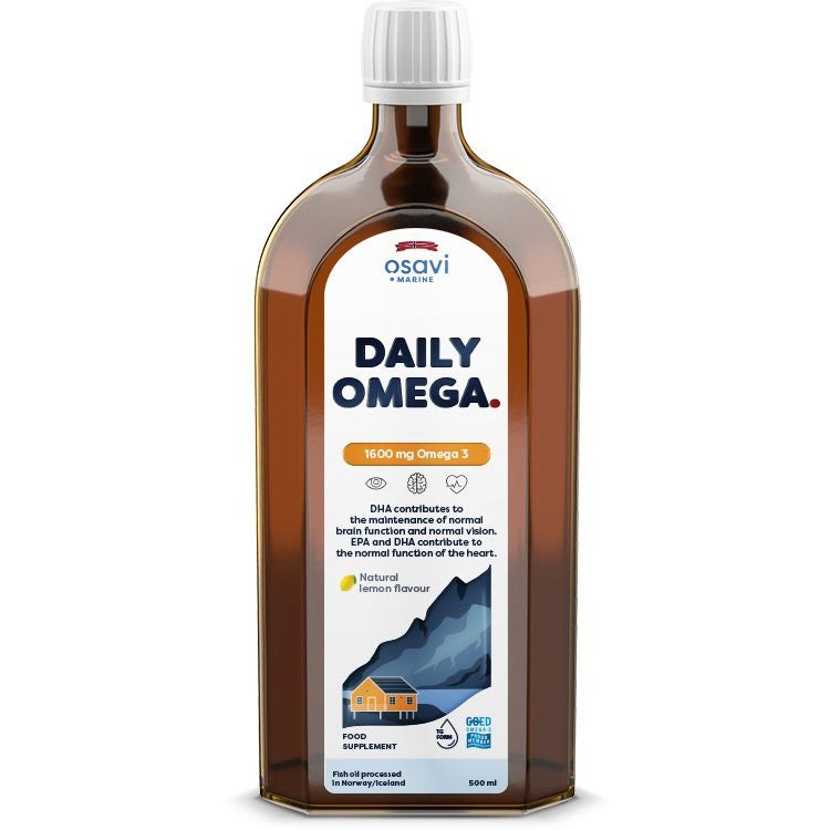 Osavi Daily Omega, 1600mg Omega 3 (Natural Lemon) - 500 ml.