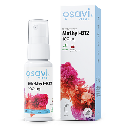 Osavi Methyl-B12 Oral Spray, 100mcg (Cherry) - 25 ml.