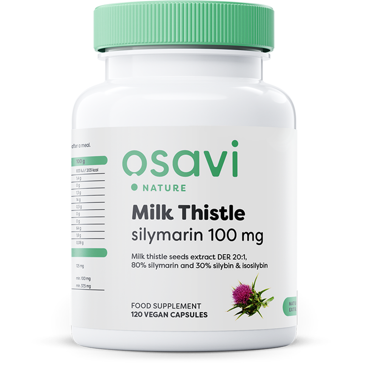 Osavi Milk Thistle, Silymarin 100mg - 120 vegan caps