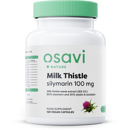 Osavi Milk Thistle, Silymarin 100mg - 120 vegan caps