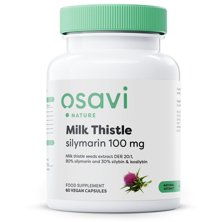 Osavi Milk Thistle, Silymarin 100mg - 60 vegan caps