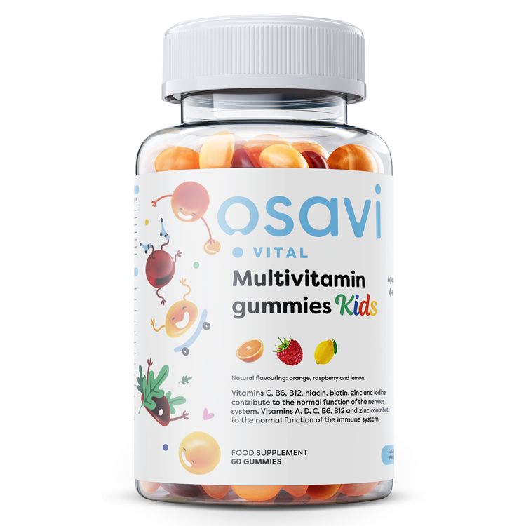 Osavi Multivitamin Gummies Kids, Orange Raspberry Lemon (Sugar free) - 60 gummies