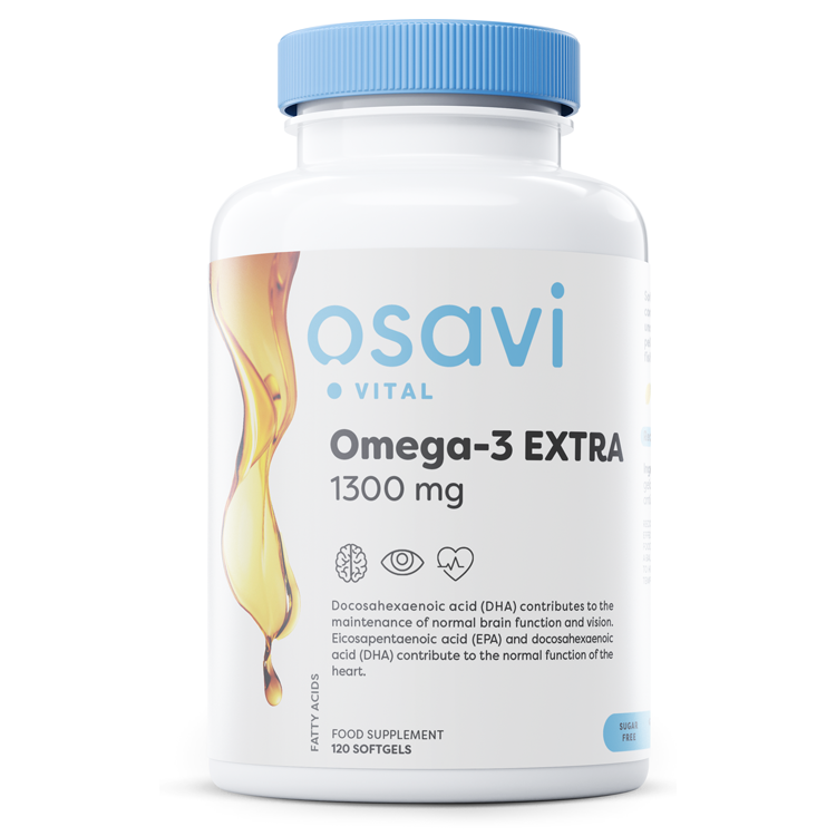 Osavi Omega-3 Extra Molecularly Distilled, 1300mg (Lemon) - 120 softgels