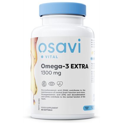 Osavi Omega-3 Extra Molecularly Distilled, 1300mg (Lemon) - 60 softgels