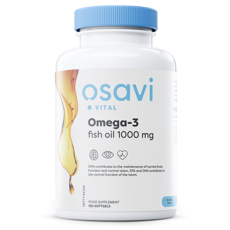 Osavi Omega-3 Fish Oil Molecularly Distilled, 1000mg - 120 softgels