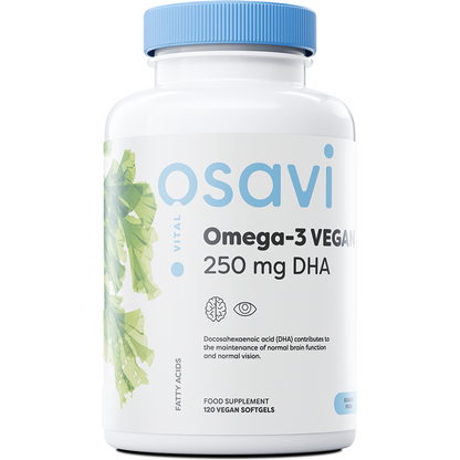 Osavi Omega-3 Vegan, 250mg DHA - 120 vegan softgels