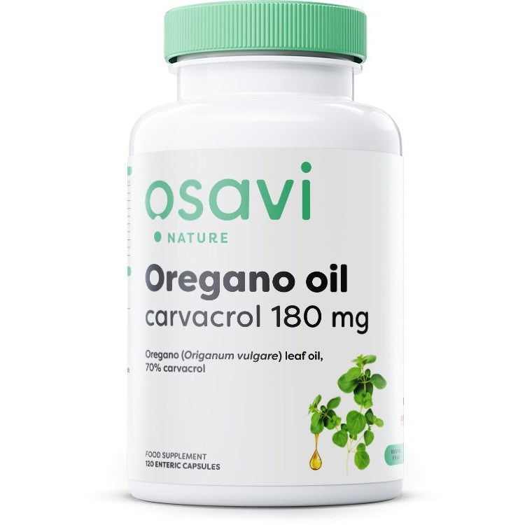 Osavi Oregano Oil Carvacrol, 180mg - 120 enteric caps