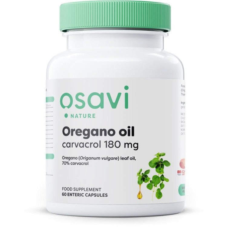 Osavi Oregano Oil Carvacrol, 180mg - 60 enteric caps