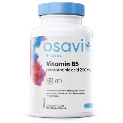 Osavi Vitamin B5 Pantothenic Acid, 200mg - 180 vegan caps